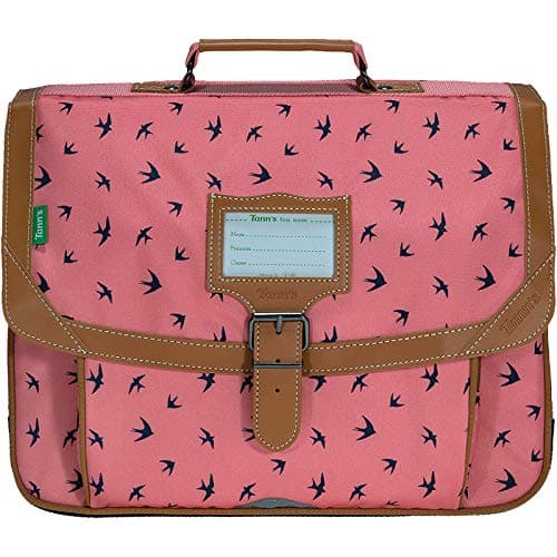 Cartable Fille CP ou CE1 fantaisie Tann's 38 cm rose motif oiseaux