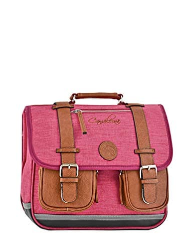 Look rétro du cartable fille CP Caméléon rose fushia 35 cm