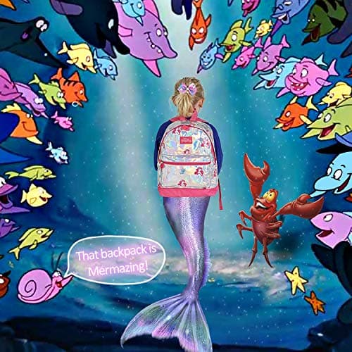 Sac à dos cartable sirène Ariel pour fille de maternelle