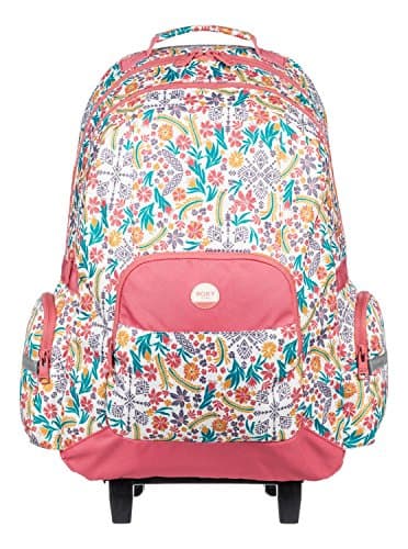 Sac à dos trolley rose avec imprimé fleurs liberty pour l'école