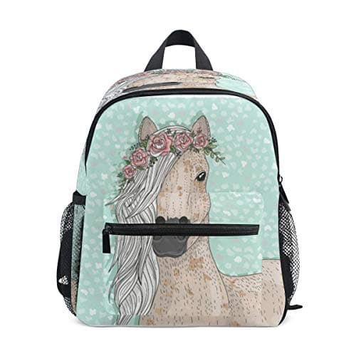 Sac à dos école maternelle avec tête de cheval dessinée