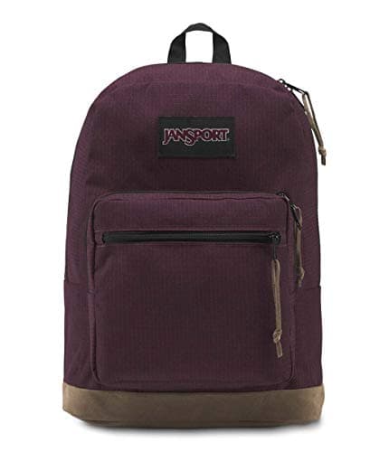 Sac à dos JanSport étudiant look vintage bordeaux et marron