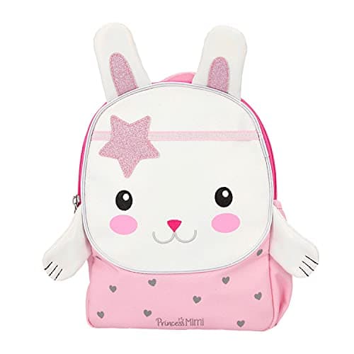 Sac à dos maternelle lapin avec oreilles 3D rose et rigolo Princesse Mimi