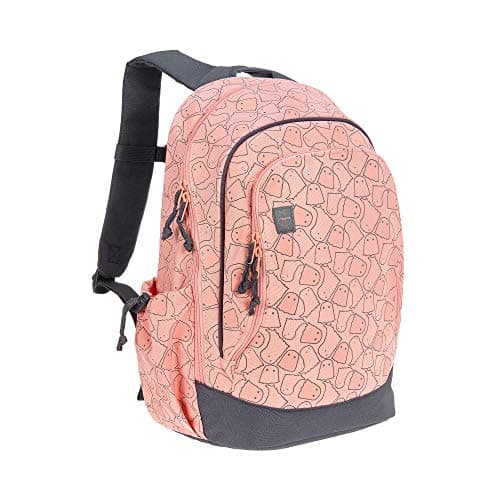 Grand sac à dos rose pour l'école primaire lumineux dans le noir signé Lassig