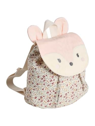 Sac à dos maternelle fille motif fleuri tête chat rose