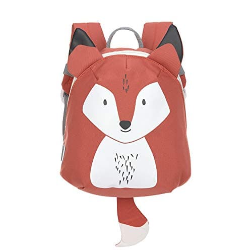 Sac à dos enfant rouge motif renard avec bretelles