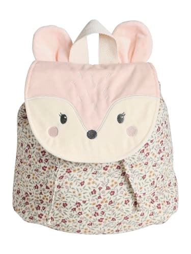Sac à dos maternelle fille motif renard rose fleuri