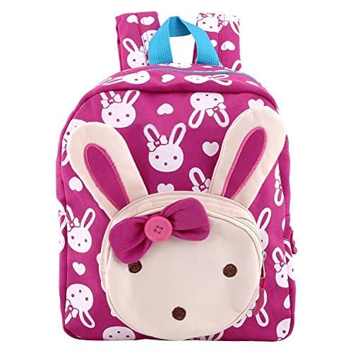 Sac à dos enfant rose motif lapin mignon