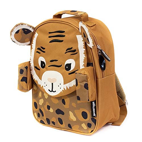 Sac à dos enfant tigre marron pour maternelle