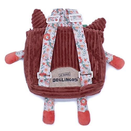 Sac à dos velours bordeaux avec motif biche coloré