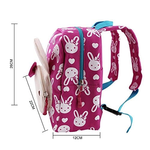 Sac à dos enfant motif lapin rose pour maternelle