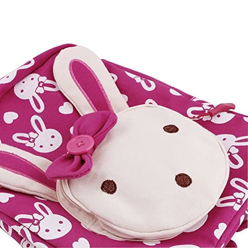 Sac à dos lapin rose pour enfants 2-6 ans