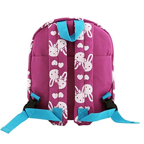 Sac à dos rose avec motifs lapins pour enfants