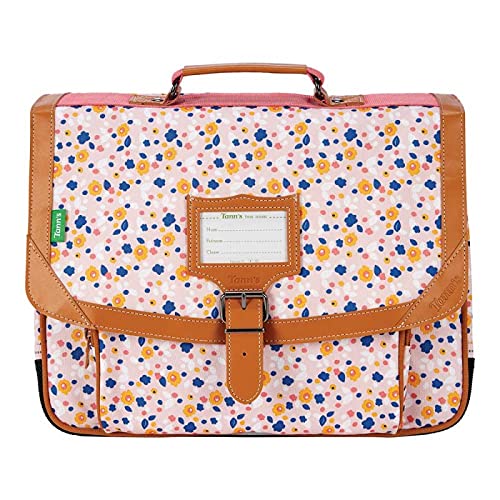 Cartable Fille CP petites étoiles et fleurs fantaisie Tann's 35 cm liberty rose