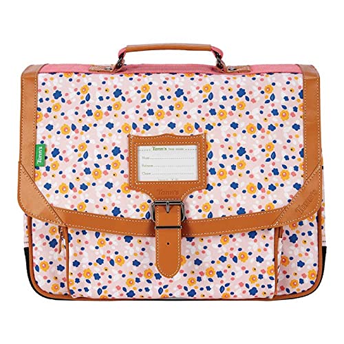 Cartable Fille CP  petites étoiles et fleurs fantaisie  Tann's 35 cm liberty rose