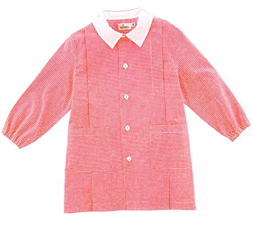 Blouse tablier de peinture pour l'école imprimé vichy en coton et polyester