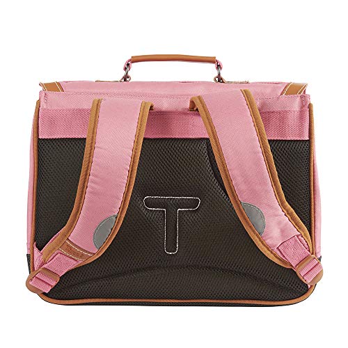 Bretelles ergonomiques du cartable Fille CP rose corail Tann's 35 cm