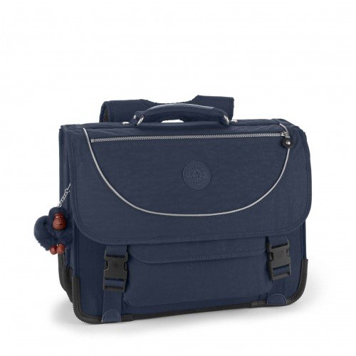 Cartable Garçon CP kipling Gris avec porte clé singe