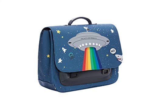 Cartable soucoupe volante et Rainbow Jeune Premier pour écolier de CP ou CE1, phosphorescent la nuit