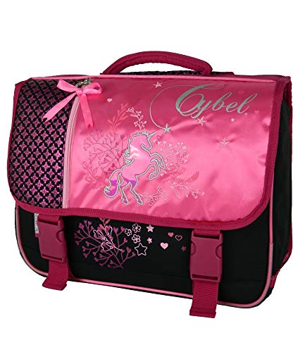 Cartable Cybel cheval rose 38 cm pour écolière de CP