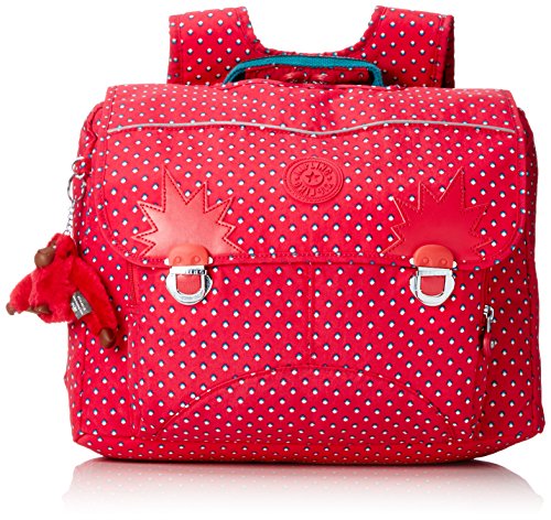 Cartable fille CP rouge Kipling imprimés pois pop