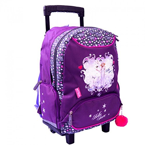 Cartable à roulettes Bella Sara avec cheval Violet Fille CP