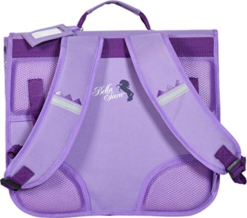 Cartable Cheval fille CP Bella Sara violet avec bretelles confort