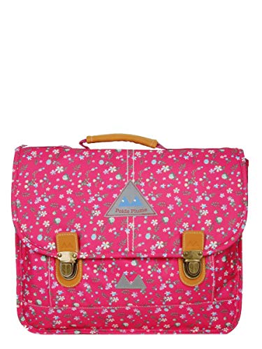 Cartable fille CP Poids plume imprimé liberty rose, fermoirs tuck