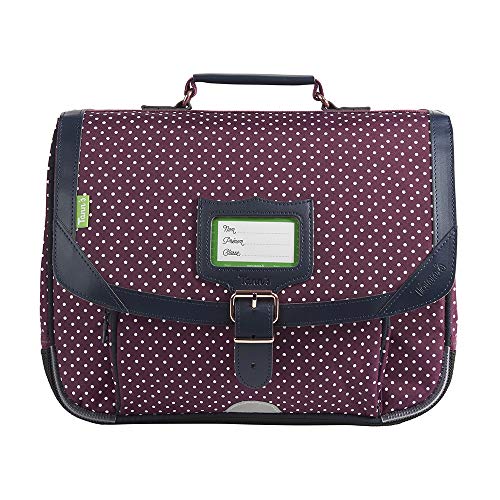 Cartable Fille CP  petits pois  Tann's 35 cm violet bleu