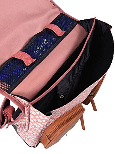 Intérieur du cartable fille CP Caméléon rose Vintage