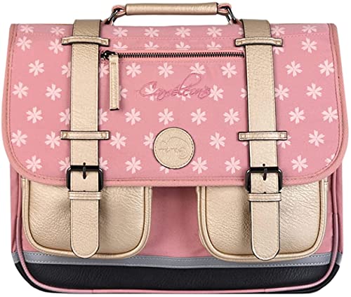 Cartable fille CP Caméléon rose Vintage 2 compartiments format 38 cm