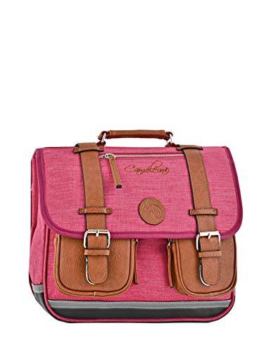 Look rétro du cartable fille CP Caméléon rose fushia 35 cm