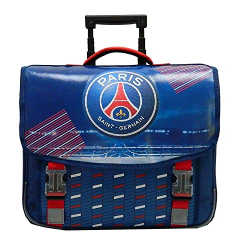 Cartable foot pour écolier avec roulettes PSG