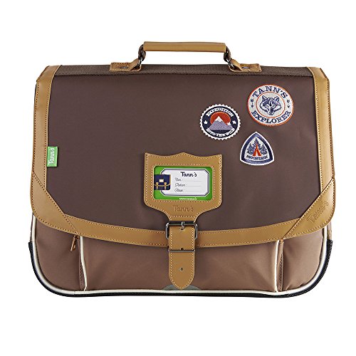 Cartable Oldschool Primaire CM1 ou CM2 Garçon, Tann's marron