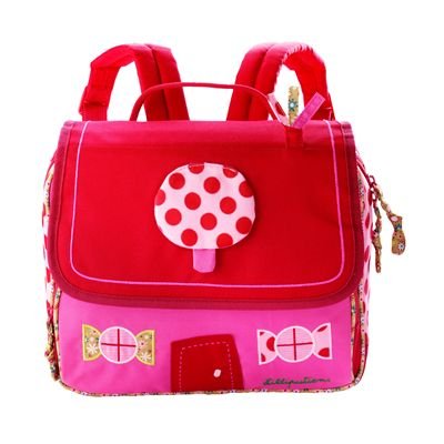 Cartable Lilliputiens fille maternelle rouge et rose