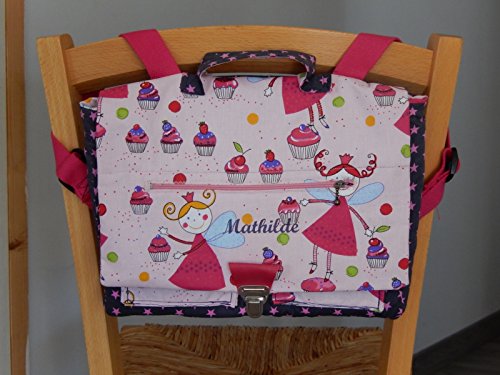 Cartable maternelle fée cupcake personnalisable