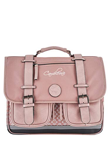 Cartable rose pale Caméléon look vintage