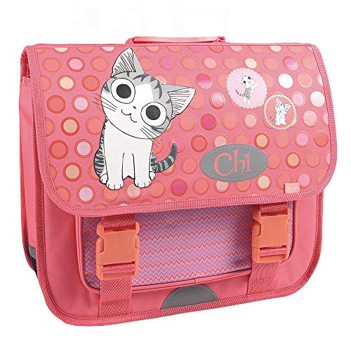 Cartable rose Chat Chi, 38 cm , 2 compartiments
