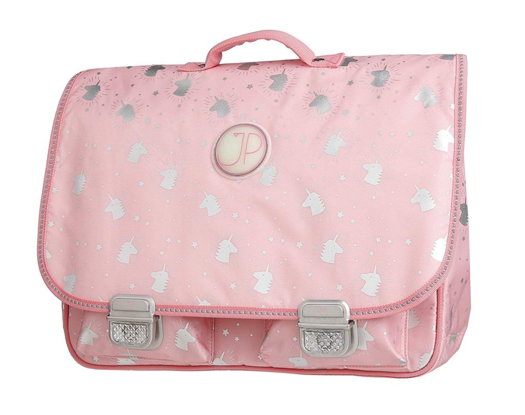 Cartable rose motif licorne fille CP 38 cm , créateur Jeune Premier