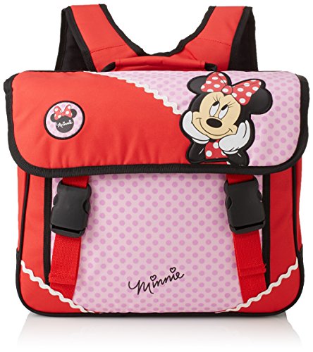 Cartable rose et rouge Minnie, 38 cm , 2 compartiments, bagtrotter