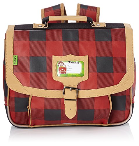 Cartable Tann's garçon CP, 35 cm, rouge à carreaux