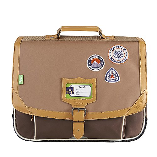 Cartable Tann's garçon CP, 35 cm, marron bicolore