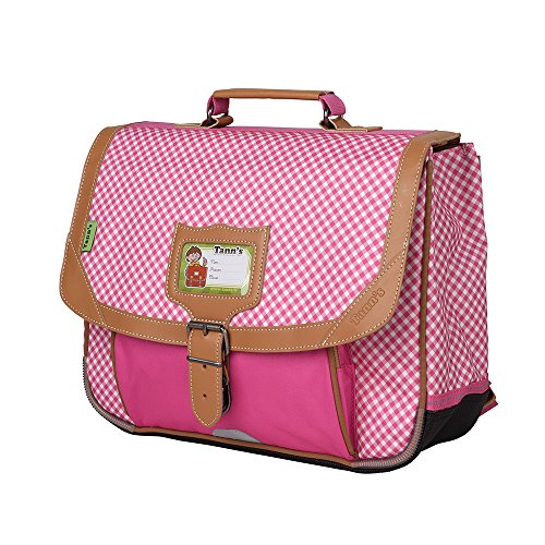 Cartables girly fille CP imprimé Vichy rose