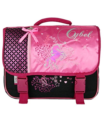 Cartable cheval rose Cybel Bagtrotter 38 cm