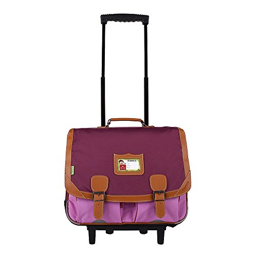 Cartable trolley Vintage Primaire CM1 ou CM2 Fille,Tann's rose violet