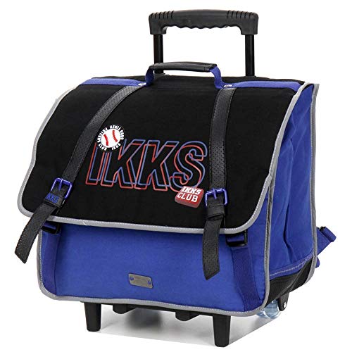 Cartable trolley CE1 ou CE2 IKKS bleu 41 cm