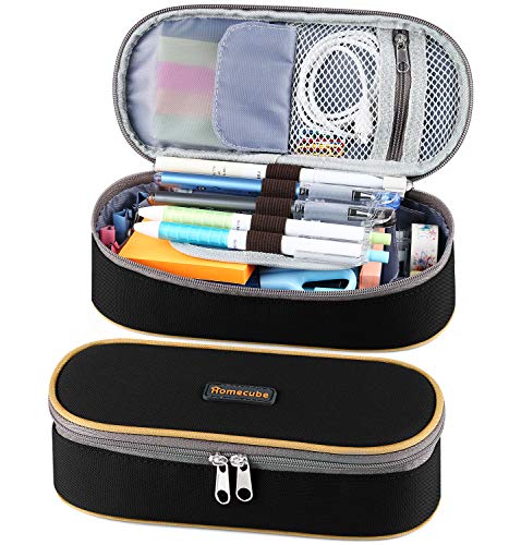 Grande trousse à stylos noire