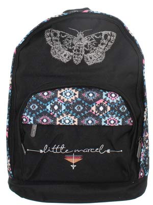 Sac à dos collège Little Marcel noir pour fille