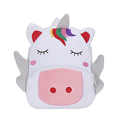 Cartable sac à dos licorne façon peluche , Fille en maternelle, unicorn