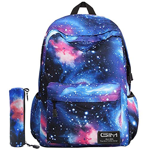 Sac à dos Galaxy GIM bleu et rose pour le collège